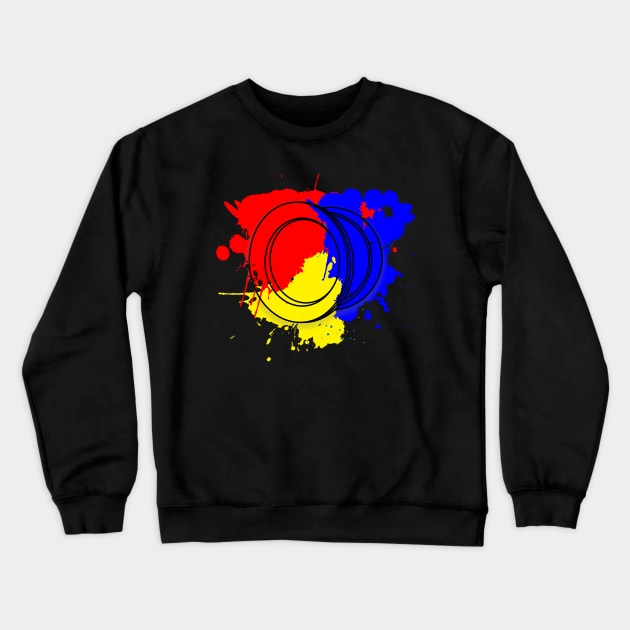 Splash Retro RGB Yoyo Crewneck Sweatshirt by yoyomonsterph